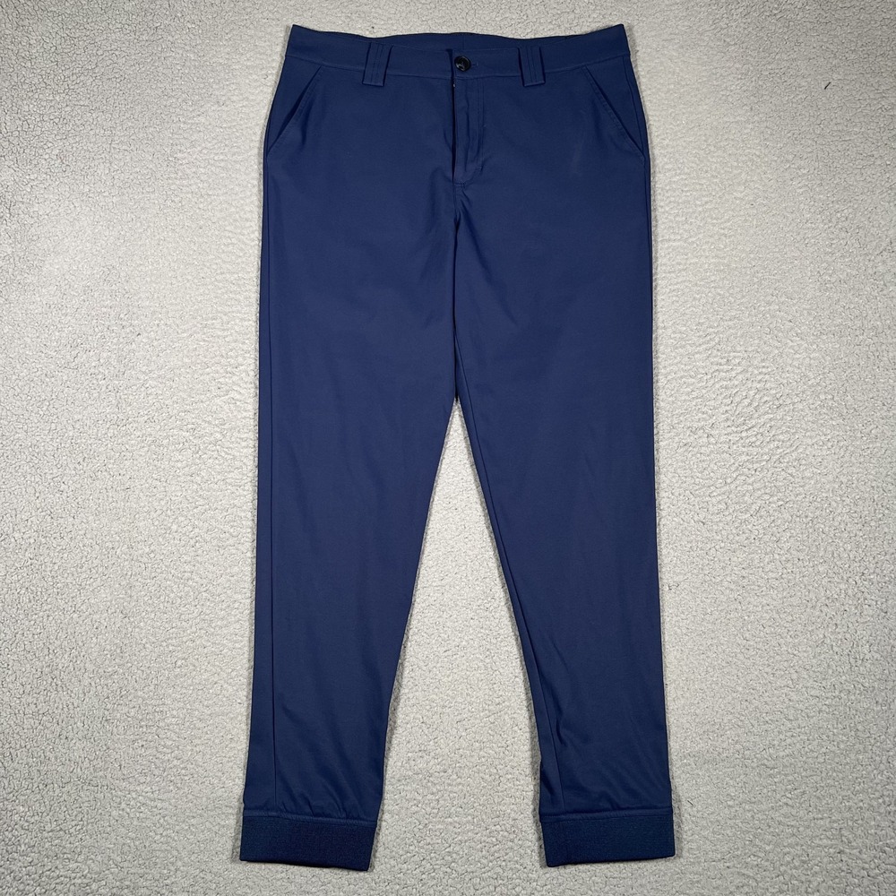 Tee Up Pants Mens 34 Blue Slim Performance Golf Jogger Casual Preppy Made in USA
